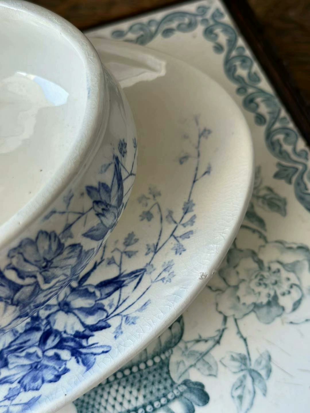 Vintage French Creil Montereau Sauce Boat