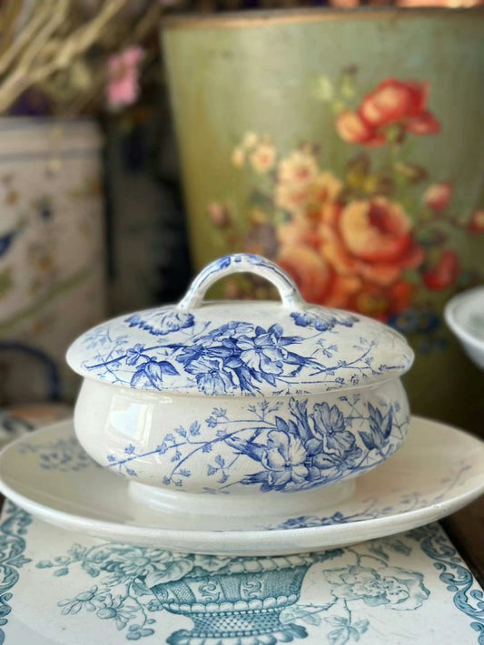 Vintage French Creil Montereau Sauce Boat