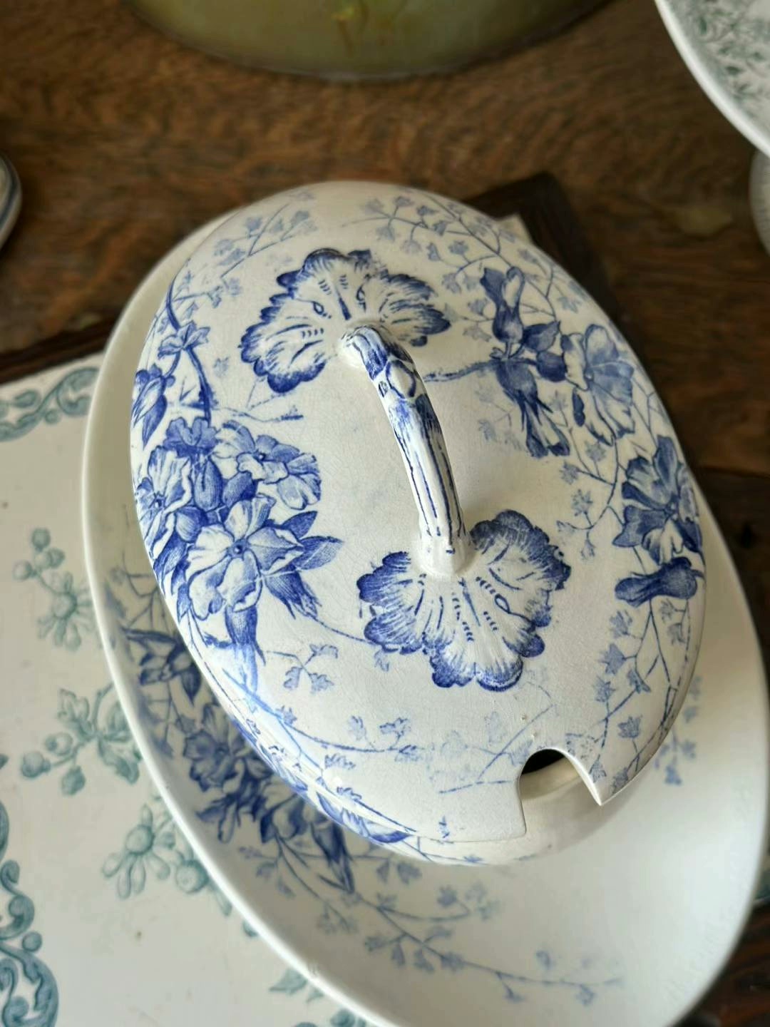 Vintage French Creil Montereau Sauce Boat