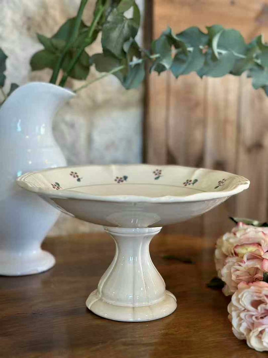 French vintage sarreguemines cream floral high heels