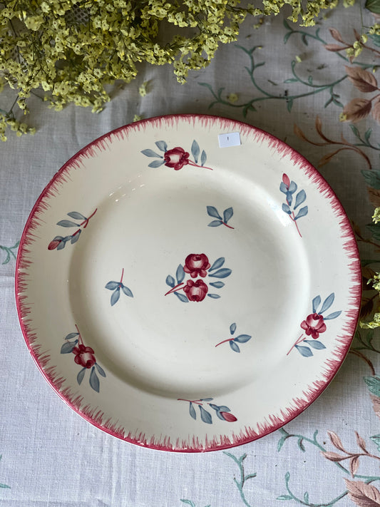 sarreguemines Assiette plat Faience