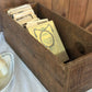 French medieval vintage country style storage wooden box