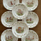 French medieval longwy 19th century childlike month color plate hanging plate