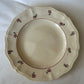 French vintage sarregiemines cream floral flat plate