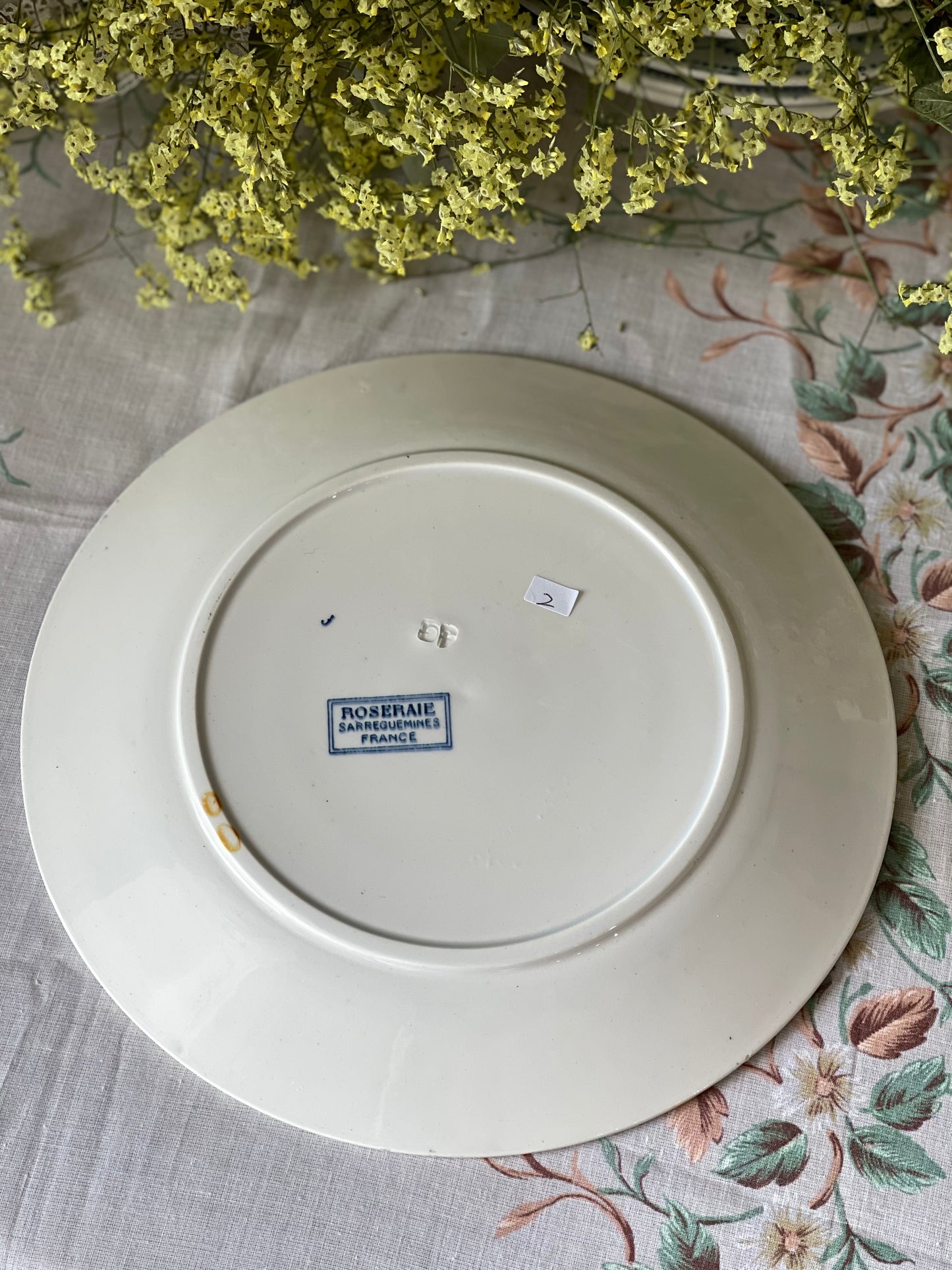 sarreguemines Assiette plat Faience