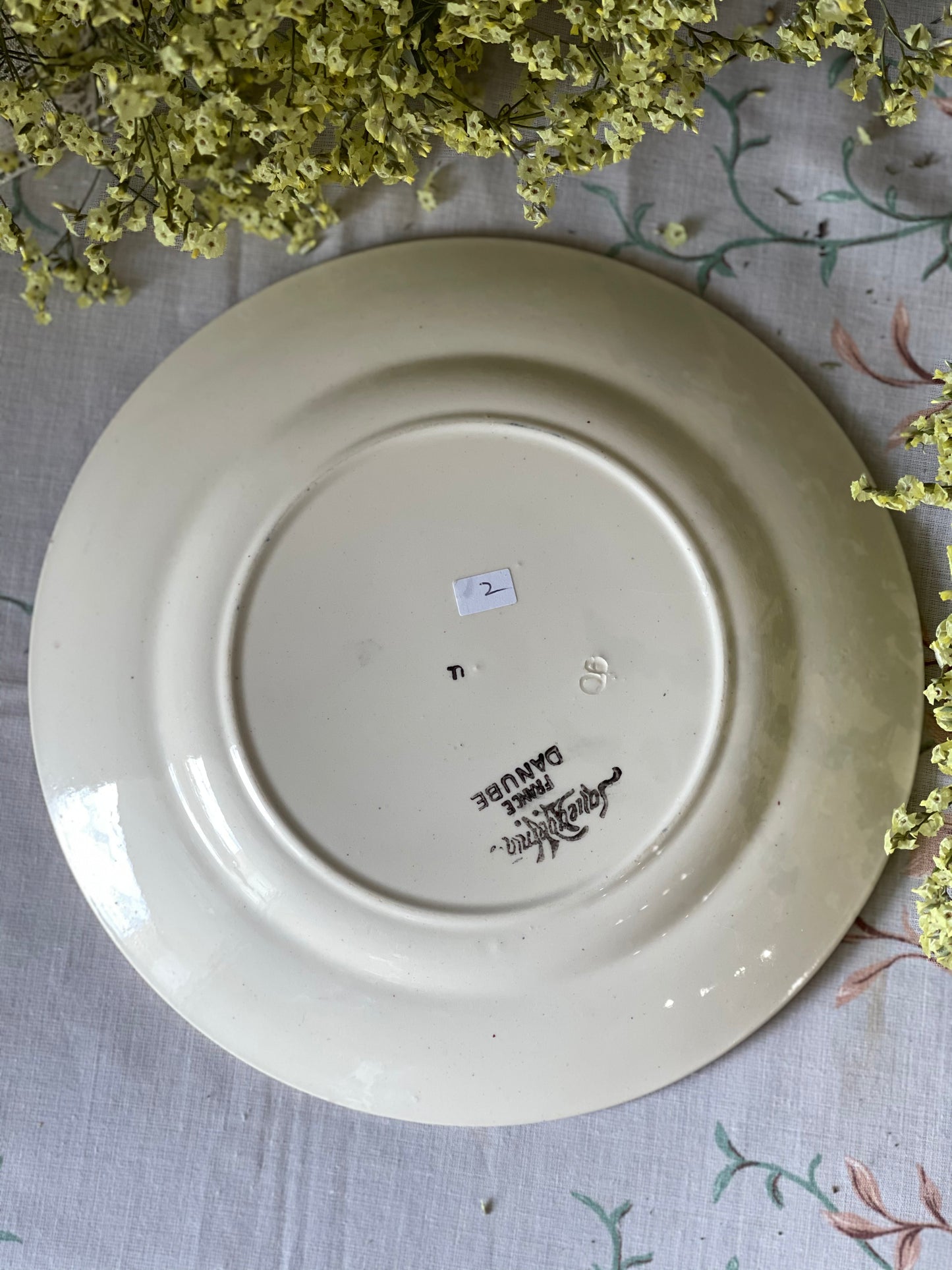 sarreguemines Assiette plat Faience