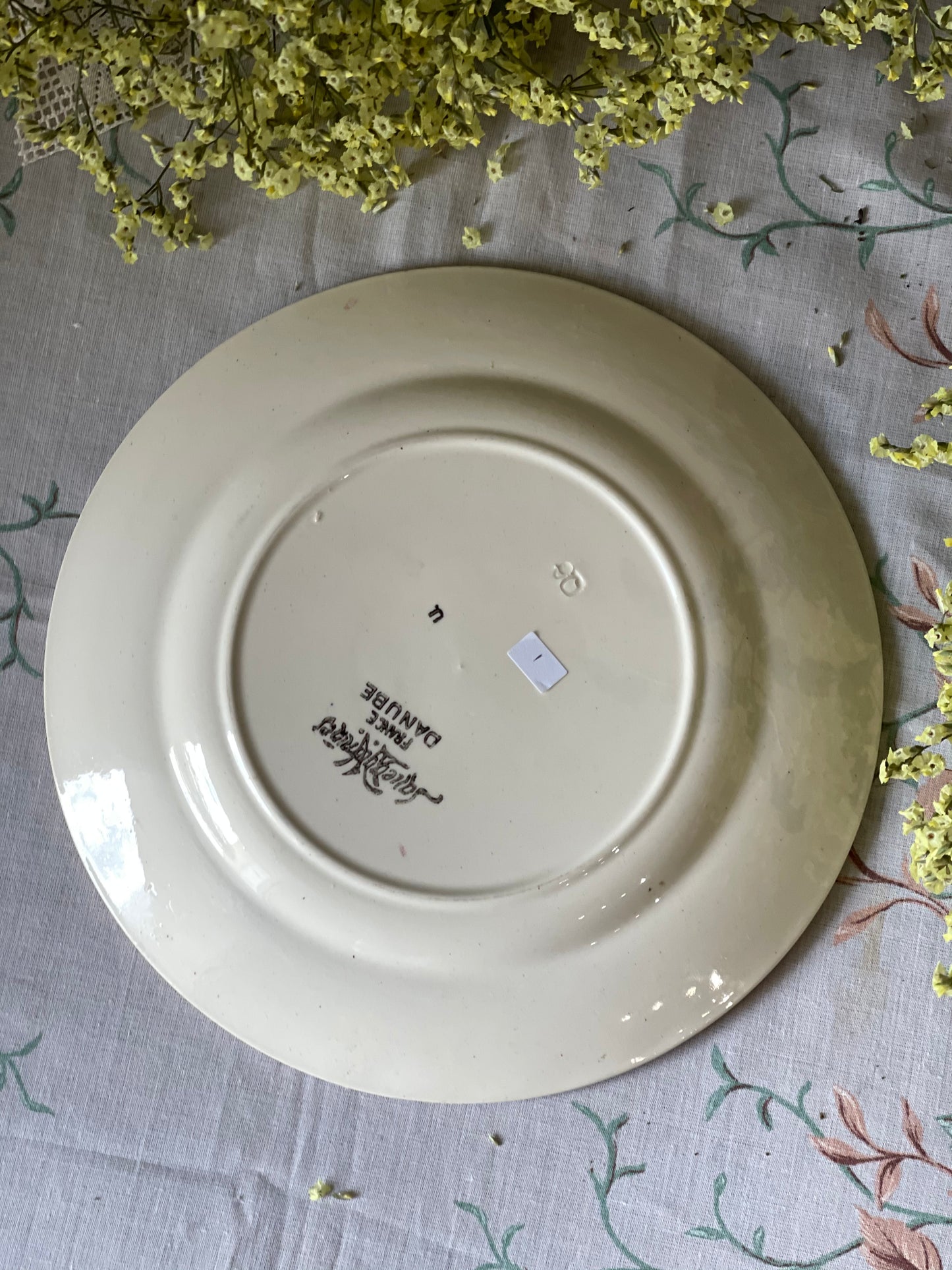 sarreguemines Assiette plat Faience