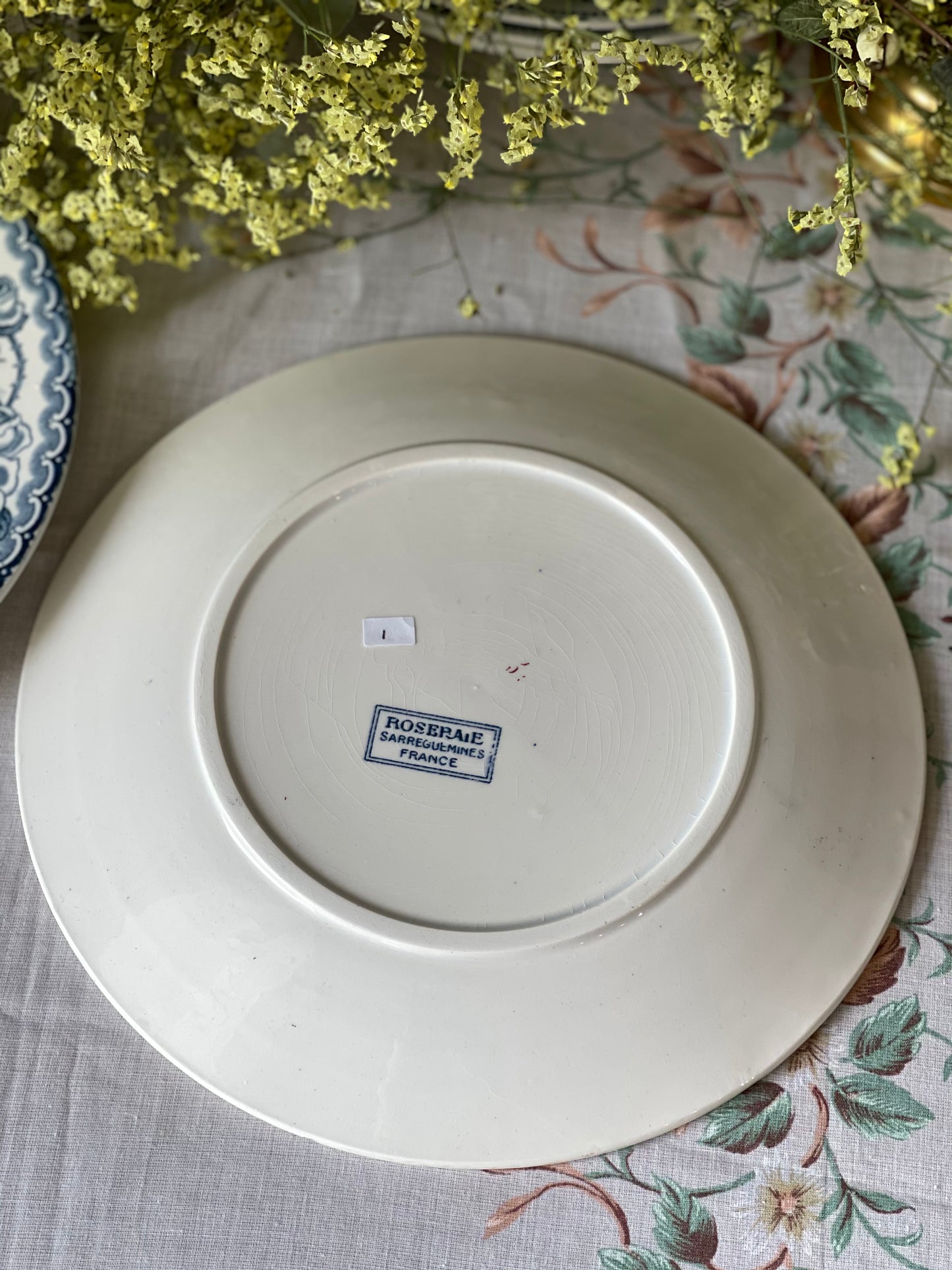 sarreguemines Assiette plat Faience