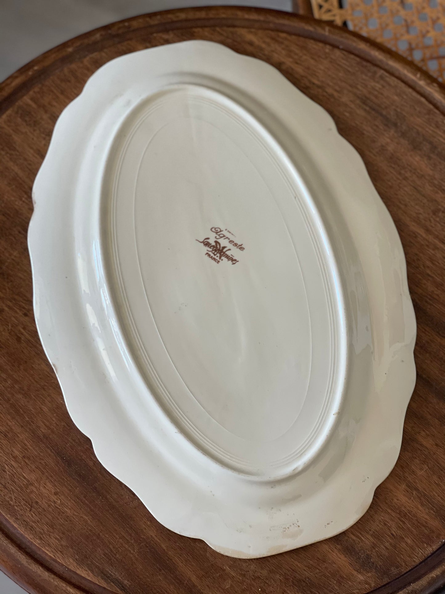 sarreguemines Assiette ovale Faience