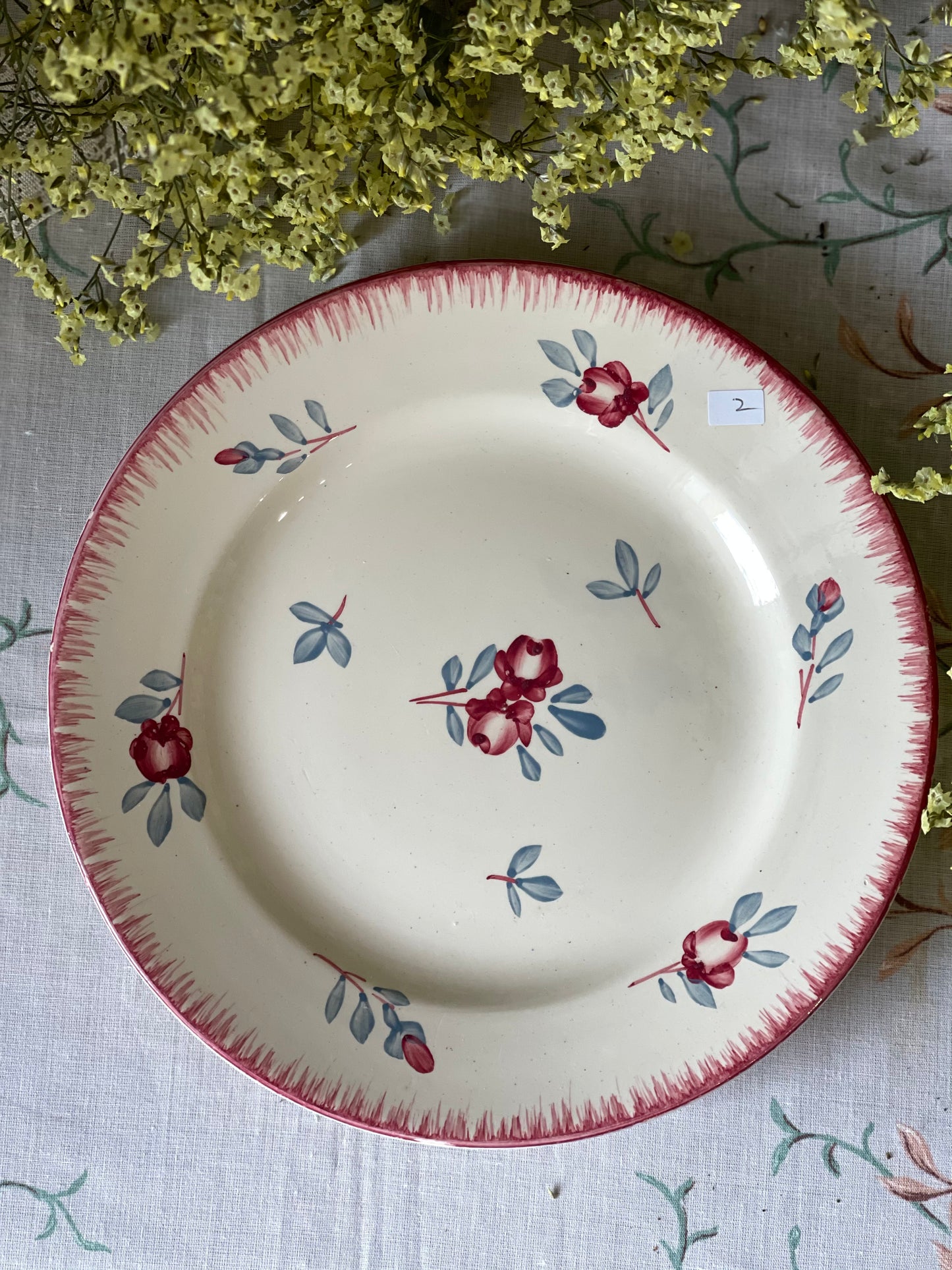 sarreguemines Assiette plat Faience